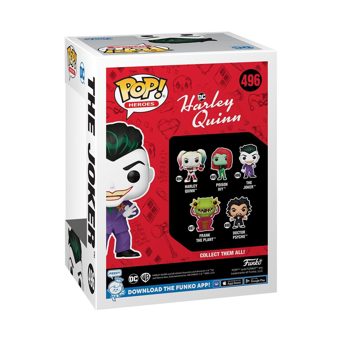 海外限定 POP! HEROES ジョーカー ハーレイクイン フィギュア Amazon.com: POP! DC Heroes: Harley Quinn - The Joker #496